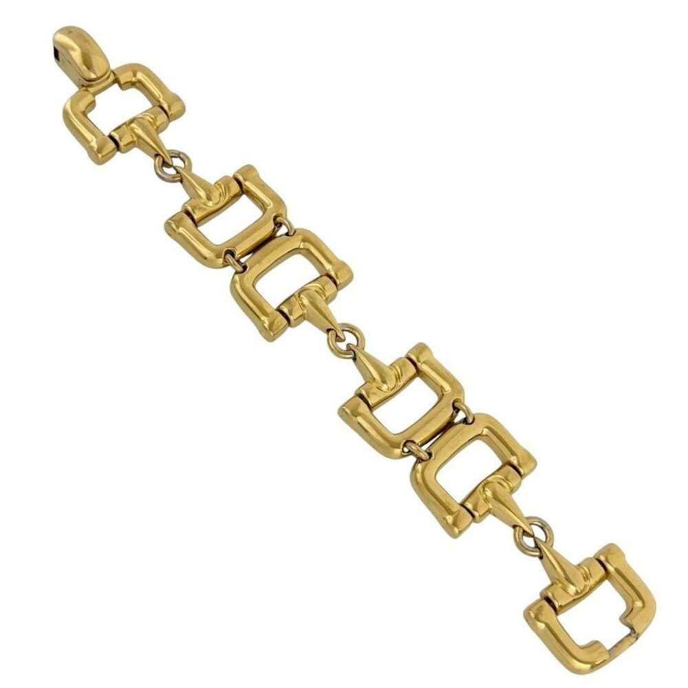 Gucci unisex Horsebit link bracelet, 1991, gold color.